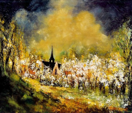 Kerkje van Vlassenbroek in de lente