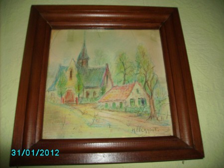 kerkje van vlassenbroek met kleurpotloodjes